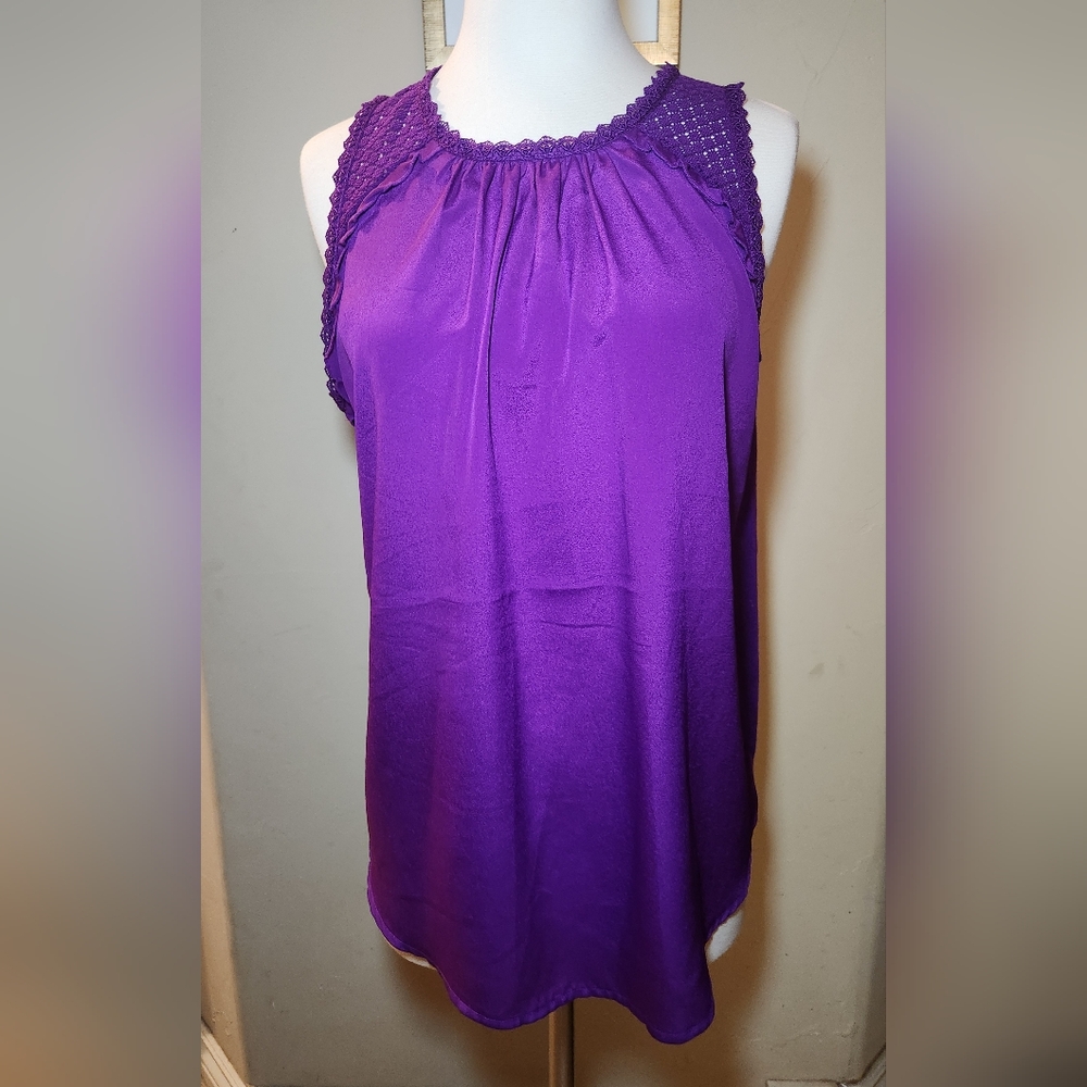 Worthington Bright Purple Sleeveless Tank Size‎ Large